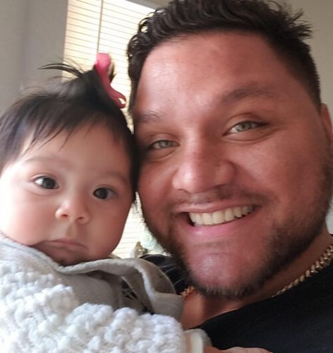 Jeremy Ramos and his daughter