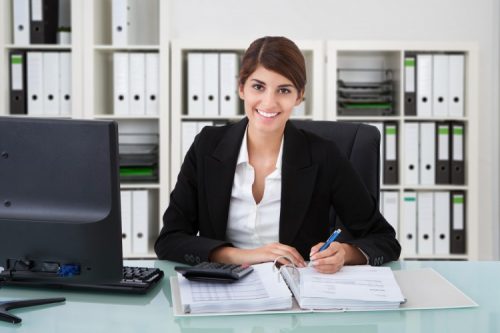 An accountant balances the books